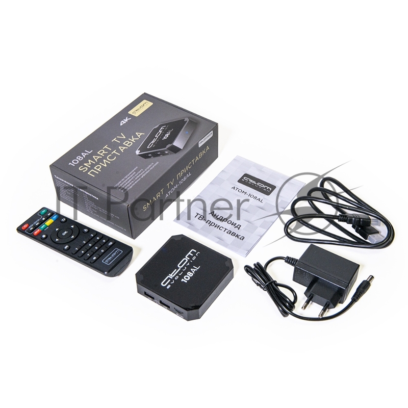 Приставка Смарт ТВ ATOM-108AL (Android TV Box), Allwinner H313, 1/8Gb, АTOMevolution
