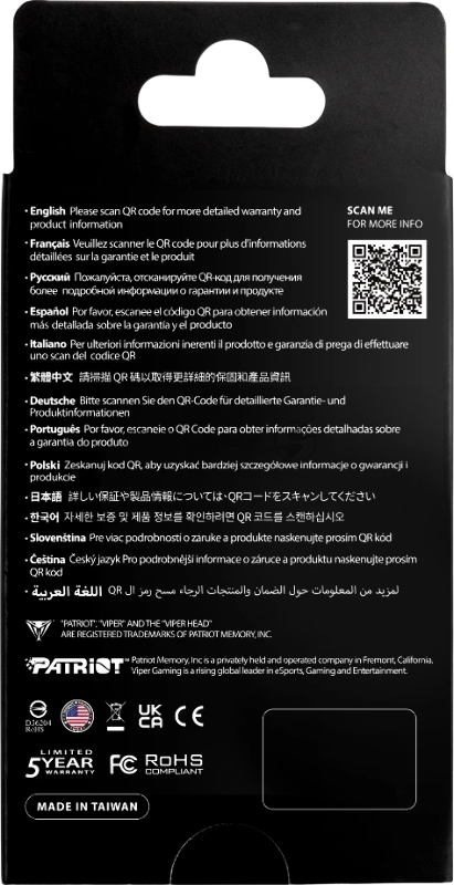 Накопитель SSD M.2 PCIE 2TB 2280 NVMe PV593P2TBM28H PATRIOT