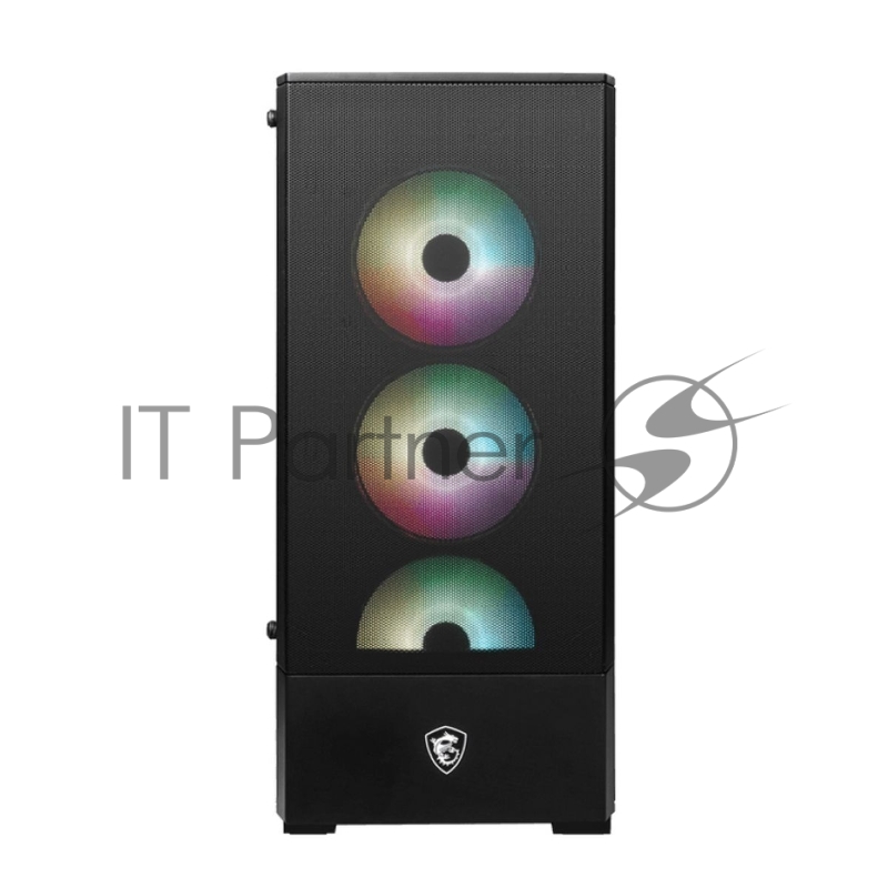 Компьютерный корпус без блока питания Case MSI MAG FORGE 112R, Midi-Tower, TG, 4x120mm ARGB, 2xUSB 3.2, ATX, mATX, mITX Black