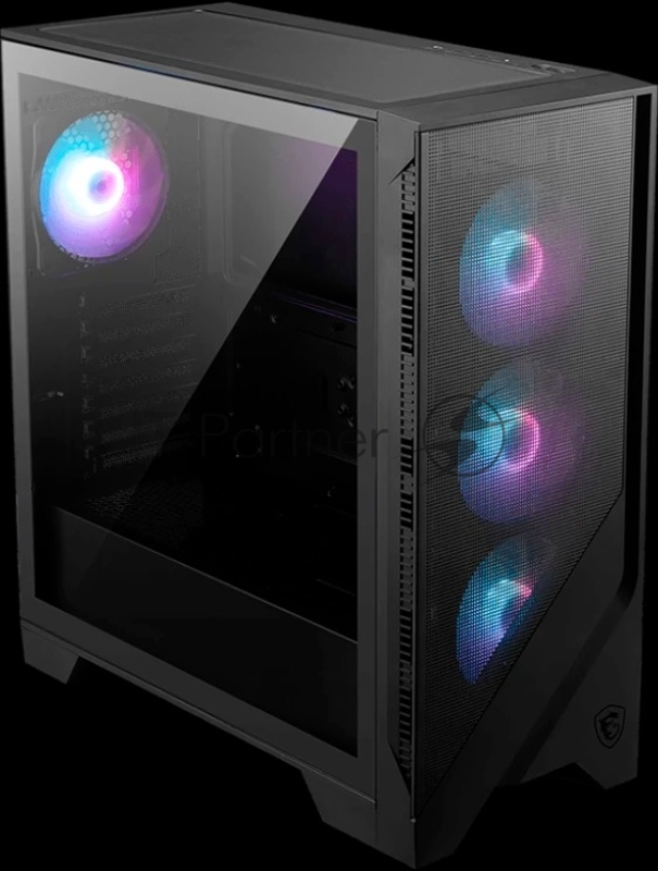 Компьютерный корпус без блока питания Case MSI MAG FORGE 321R AIRFLOW, Midi-Tower, TG, 4x120mm ARGB, 2xUSB 3.2, 1xUSB 3.2 Type-C, ATX, mATX, mITX Black