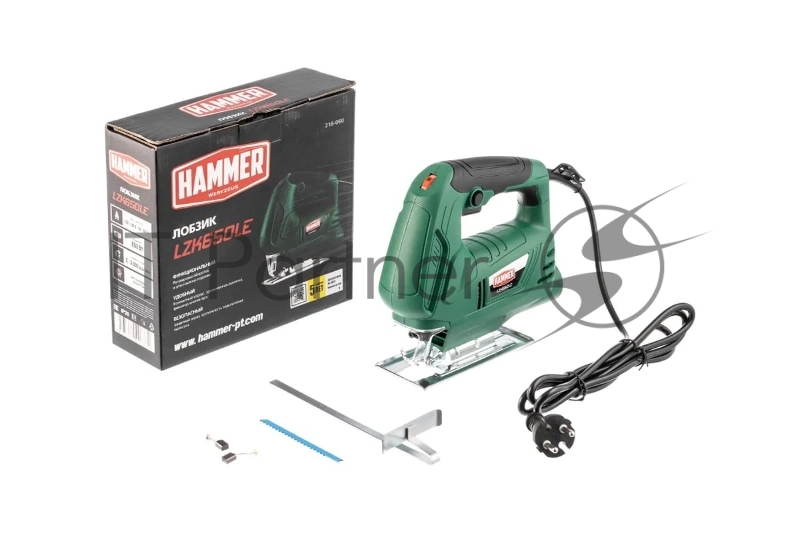 Лобзик Hammer LZK650LE 650Вт 0-3000ход/мин 65мм-дер 6мм-мет