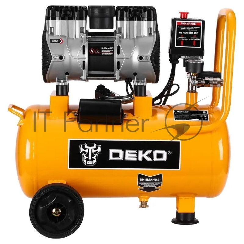 Компрессор воздушный поршневой безмасляный DEKO AC24-180/8, 24л ресивер