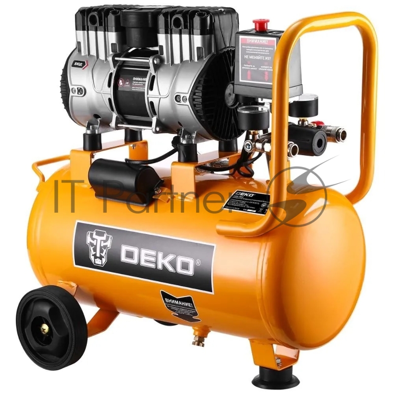 Компрессор воздушный поршневой безмасляный DEKO AC24-180/8, 24л ресивер