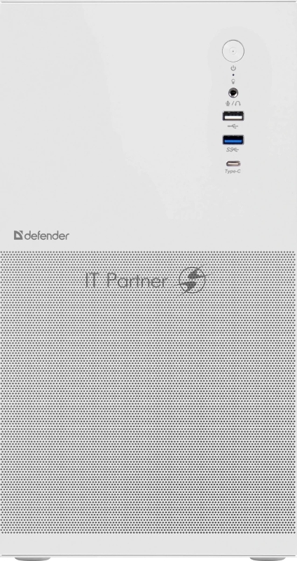 Корпус компьютерный Defender Apex Metal белый, mATX,Type C(3.0),USB3.0