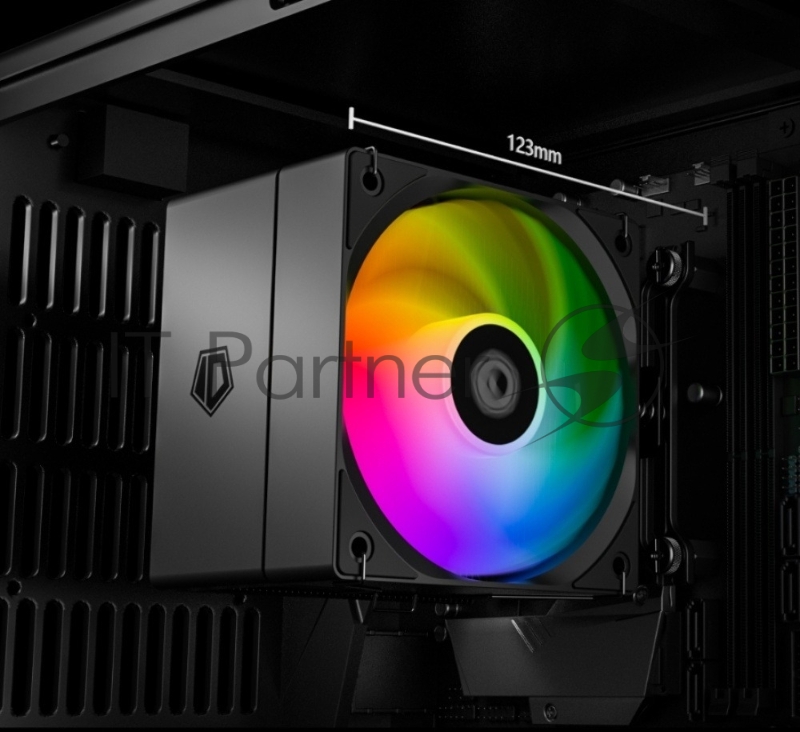 Кулер Cooler ID-Cooling SE-904-XT ARGB BLACK LGA1851/1700/1200/115X/AM5/AM4 ( TDP 180W, PWM, 4 тепл.трубки прямого контакта, FAN 100mm, Addressable RGB LED) RET