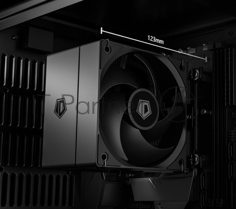 Кулер Cooler ID-Cooling SE-904-XT BLACK LGA1851/1700/1200/115X/AM5/AM4 (TDP 180W, PWM, 4 тепл.трубки прямого контакта, FAN 100mm) RET