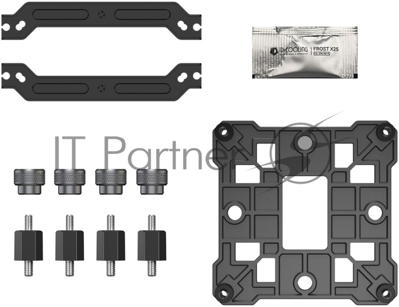 Кулер Cooler ID-Cooling SE-904-XT BLACK LGA1851/1700/1200/115X/AM5/AM4 (TDP 180W, PWM, 4 тепл.трубки прямого контакта, FAN 100mm) RET