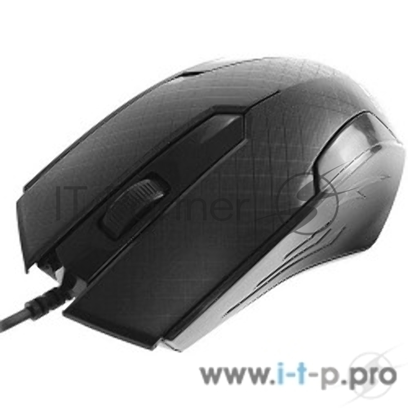 Мышь проводная Мышь проводная CROWN CMM-100, 3 кнопки 1000DPI Длина провода: 1.3м USB пластик , Plug & Play (черный)