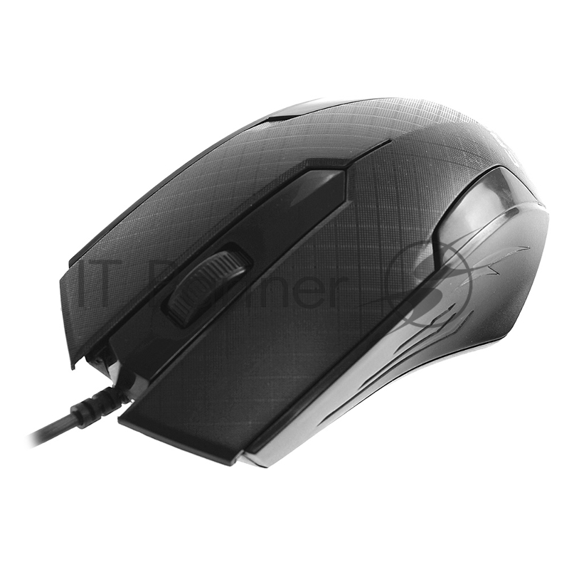 Мышь проводная Мышь проводная CROWN CMM-100, 3 кнопки 1000DPI Длина провода: 1.3м USB пластик , Plug & Play (черный)