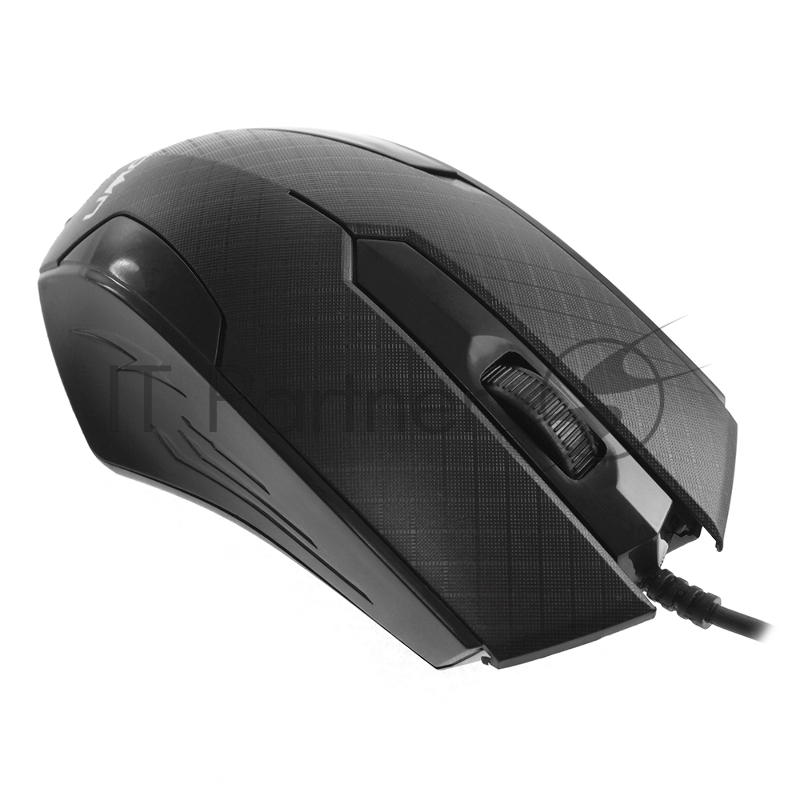 Мышь проводная Мышь проводная CROWN CMM-100, 3 кнопки 1000DPI Длина провода: 1.3м USB пластик , Plug & Play (черный)