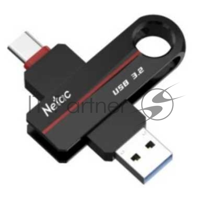 Флеш Диск Netac US18 256Gb <NT03US18C-256G-32BK>, USB3.2+TypeC