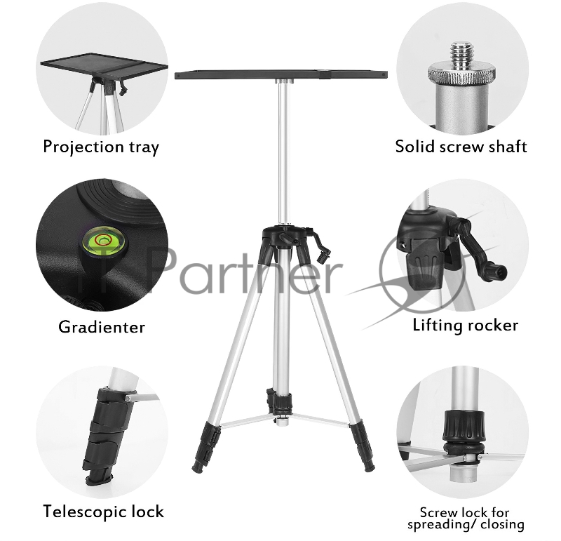 Штатив для проектора Cactus CS-VM-PR25-AL напольная