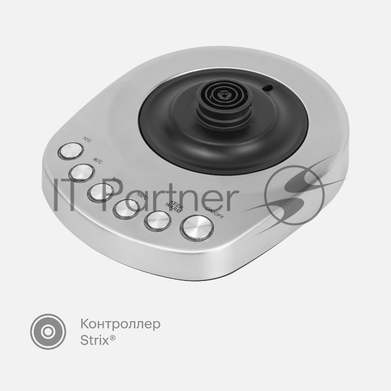 Чайник Tuvio TUK217H1, режим поддержания тепла, 1.7 л, серебристый
