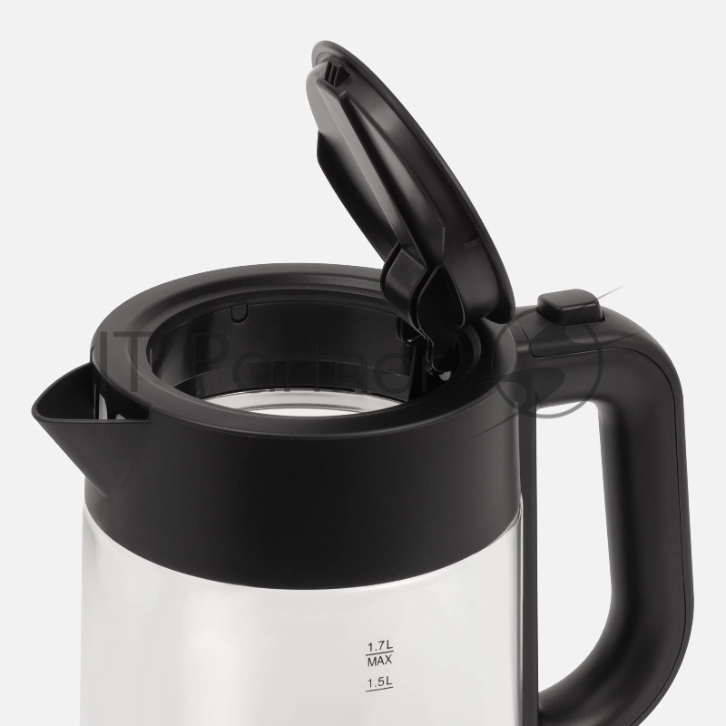 Чайник Tuvio TKG0117, с подсветкой, блокировка включения без воды