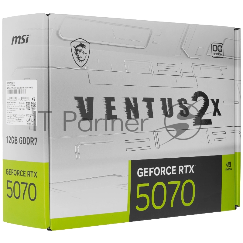 Видеокарта MSI GeForce RTX 5070 12G VENTUS 2X OC WHITE