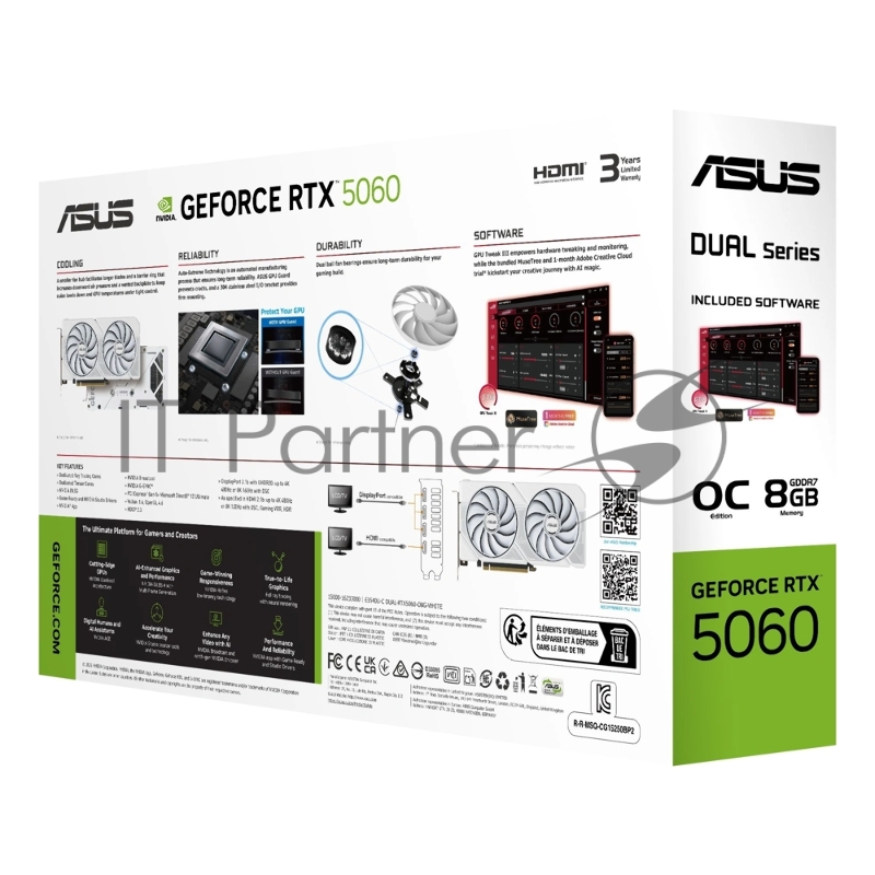 Видеокарта Asus DUAL-RTX5060-O8G-WHITE