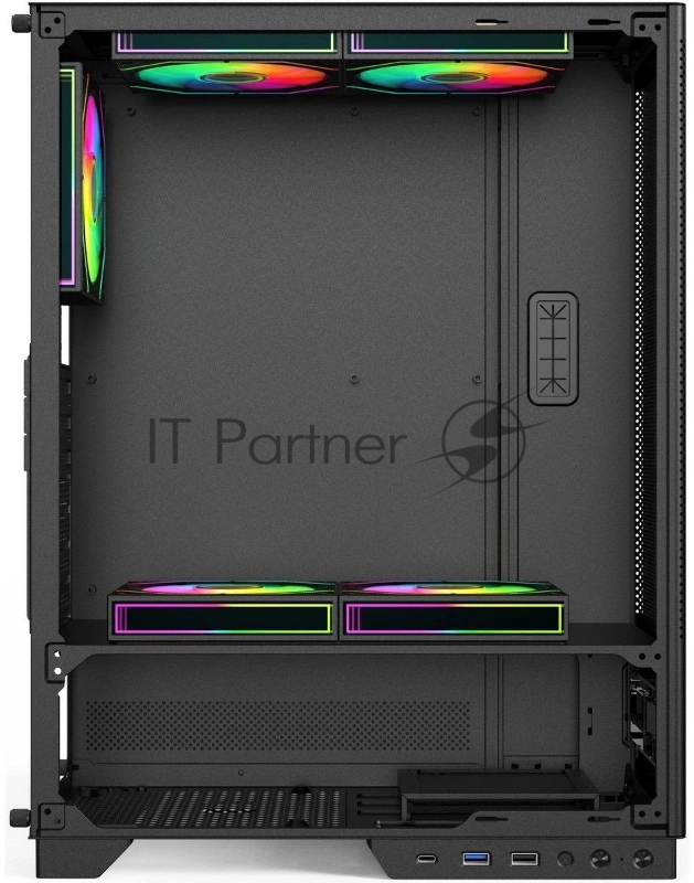 Корпус для ПК ACD Citadel 108DB ATX, Type-C + 2 X USB ports + HD audio combo, Mesh, TG, Black