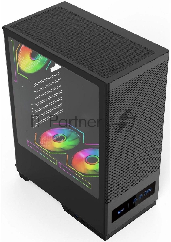 Корпус для ПК ACD Citadel 108DB ATX, Type-C + 2 X USB ports + HD audio combo, Mesh, TG, Black