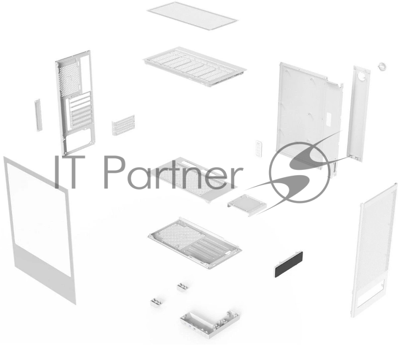 Корпус для ПК ACD Citadel 108DW ATX, Type-C + 2 X USB ports + HD audio combo, Mesh, TG, White