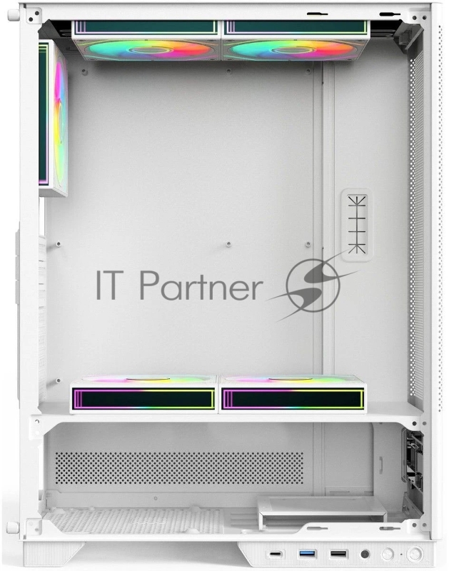 Корпус для ПК ACD Citadel 108DW ATX, Type-C + 2 X USB ports + HD audio combo, Mesh, TG, White
