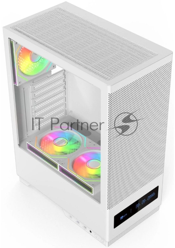 Корпус для ПК ACD Citadel 108DW ATX, Type-C + 2 X USB ports + HD audio combo, Mesh, TG, White