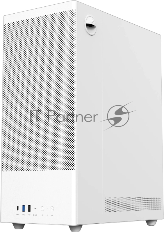 Корпус для ПК ACD Citadel 108W ATX, Type-C + 2XUSB ports + HD audio combo, Mesh, TG, White.