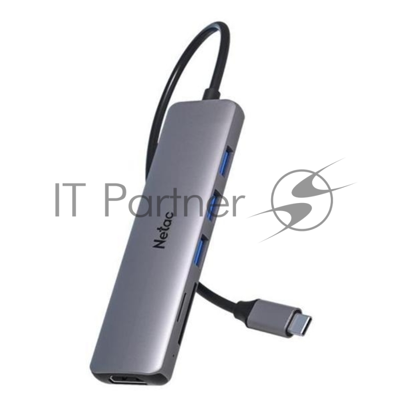 USB-концентратор Netac Hub WF14, Type-C to USB3.0*3+HDMI+mSD/SD 2.0 (repl. NT08WF14-30GR)