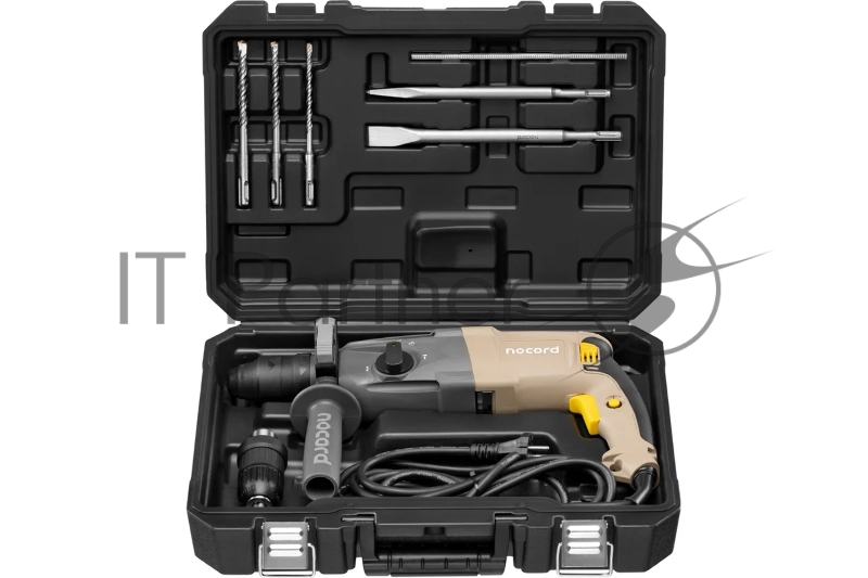Перфоратор Nocord NHD-800.30.2, 800 Вт, 3.0 Дж, 3 режима, быстросъёмный патрон SDS+ и кулачковый патрон в комплекте
