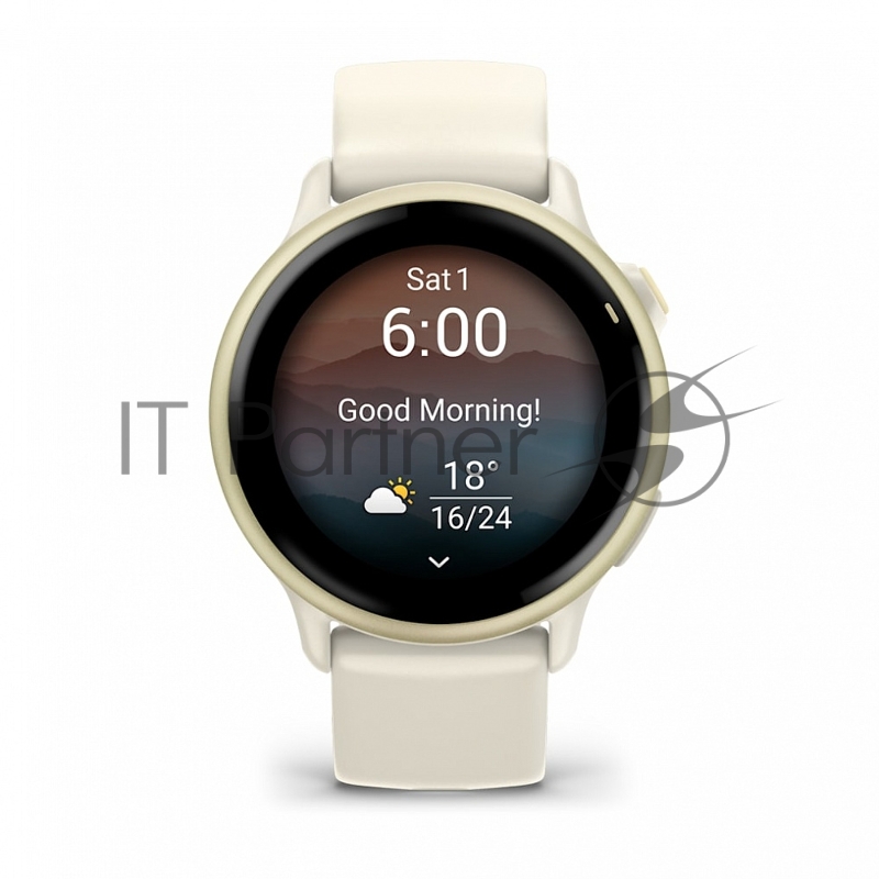 Смарт-часы Garmin Vivoactive 6 золотистый, ремешок слоновая кость 42,2мм