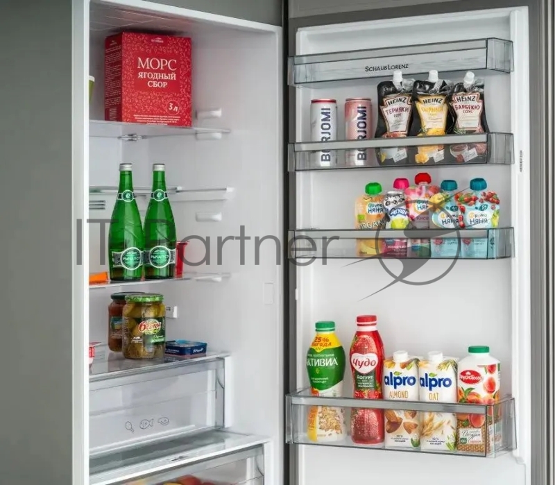 Холодильник Schaub Lorenz SLU S379Y4E 2-хкамерн. черное стекло