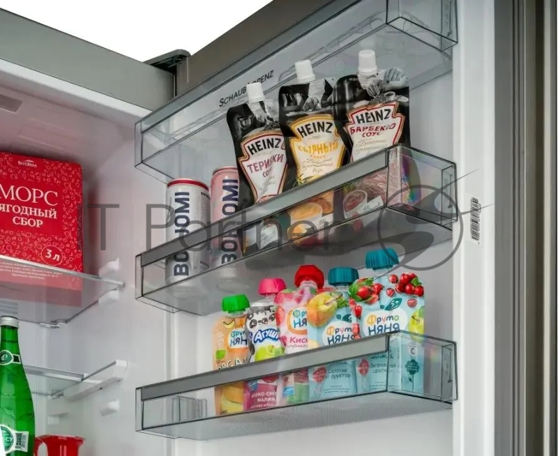 Холодильник Schaub Lorenz SLU S379Y4E 2-хкамерн. черное стекло