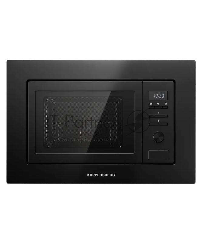 Встраиваемая микроволновая печь Kuppersberg HMW 621 B, объем 20 л, мощность 800 Вт, 5 уровней мощности, гриль, 8 автоматических программ, размораживание, кнопочное управление/утапливаемый поворотный переключатель, цвет черный