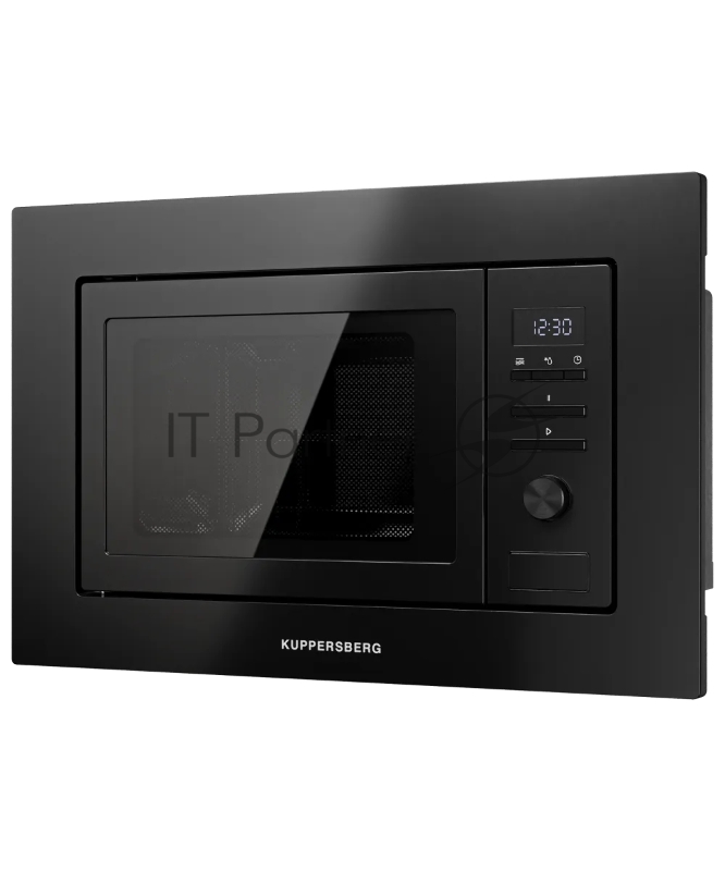 Встраиваемая микроволновая печь Kuppersberg HMW 621 B, объем 20 л, мощность 800 Вт, 5 уровней мощности, гриль, 8 автоматических программ, размораживание, кнопочное управление/утапливаемый поворотный переключатель, цвет черный