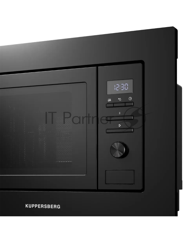Встраиваемая микроволновая печь Kuppersberg HMW 621 B, объем 20 л, мощность 800 Вт, 5 уровней мощности, гриль, 8 автоматических программ, размораживание, кнопочное управление/утапливаемый поворотный переключатель, цвет черный