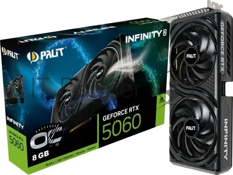Видеокарта Palit PCI-E 5.0 PA-RTX5060 INFINITY 2 OC NVIDIA GeForce RTX 5060 8Gb 128bit GDDR7 2280/28000 HDMIx1 DPx3 HDCP Ret