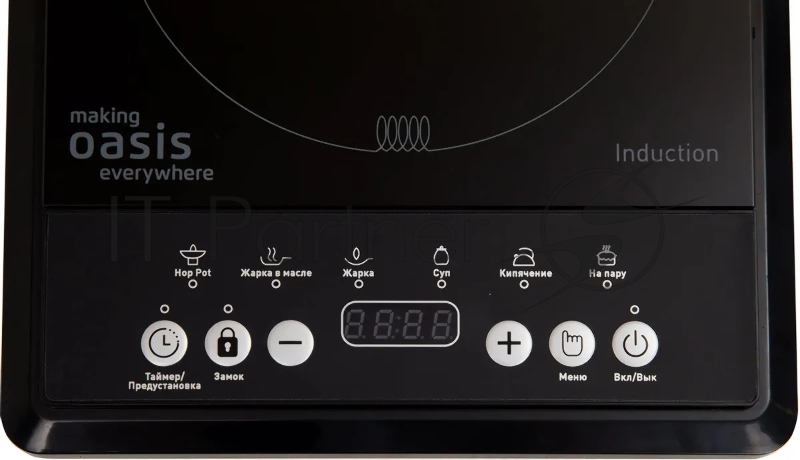 Плита Индукционная Oasis PI-B12SK черный закаленное стекло (настольная) (РI-B12SK)