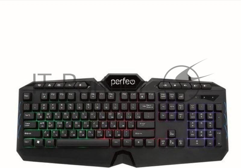 Клавиатура PERFEO (PF_B3410) VISION Multimedia, GAME DESIGN, подсв. 3 цвет USB, чёрн