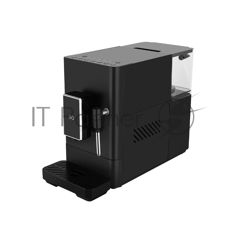 Кофемашина BQ ACM1136M Black, мощность 1350 Вт, давление 20 бар, электронное управление, тип нагревателя: бойлер, тип используемого кофе: зерновой, жерновая, металлическая, коническая кофемолка, количество степеней помола: 15, емкость контейнера для