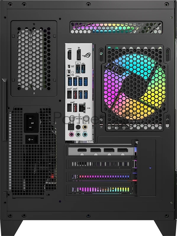 Компьютерный корпус AeroCool / Formula Crystal Z6M Floe черный без БП mATX 4x120mm 2xUSB3.0 audio bott PSU