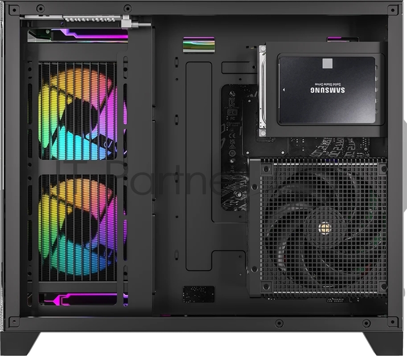 Компьютерный корпус AeroCool / Formula Crystal Z6M Floe черный без БП mATX 4x120mm 2xUSB3.0 audio bott PSU