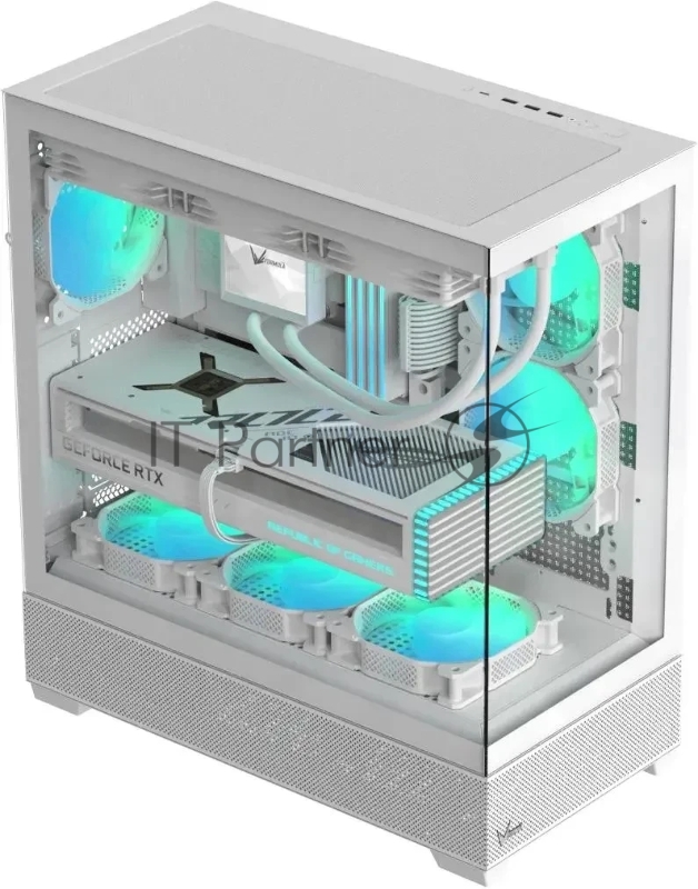 Компьютерный корпус Aerocool / Formula Crystal Z2 белый без БП ATX 5x120mm 1xUSB2.0 2xUSB3.0 audio bott PSU