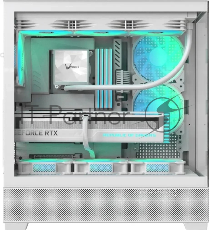 Компьютерный корпус Aerocool / Formula Crystal Z2 белый без БП ATX 5x120mm 1xUSB2.0 2xUSB3.0 audio bott PSU