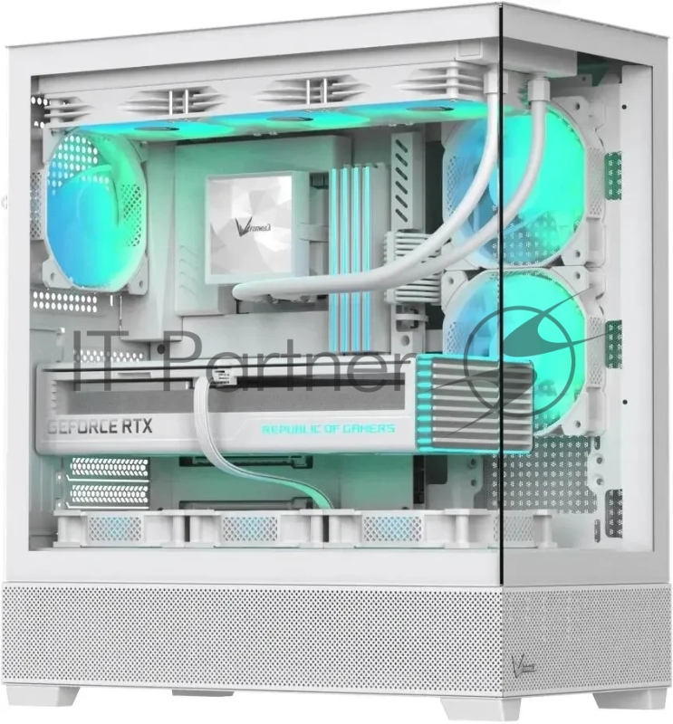 Компьютерный корпус Aerocool / Formula Crystal Z2 белый без БП ATX 5x120mm 1xUSB2.0 2xUSB3.0 audio bott PSU