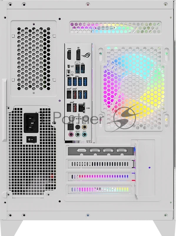 Компьютерный корпус AeroCool / Formula Crystal Z6M Floe белый без БП mATX 4x120mm 2xUSB3.0 audio bott PSU