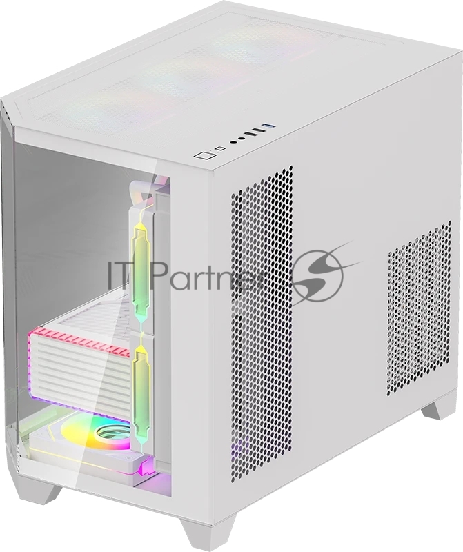 Компьютерный корпус AeroCool / Formula Crystal Z6M Floe белый без БП mATX 4x120mm 2xUSB3.0 audio bott PSU