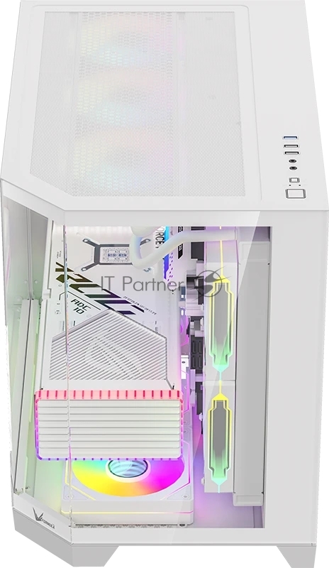 Компьютерный корпус AeroCool / Formula Crystal Z6M Floe белый без БП mATX 4x120mm 2xUSB3.0 audio bott PSU