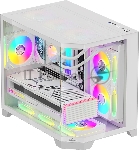 Компьютерный корпус AeroCool / Formula Crystal Z6M Floe белый без БП mATX 4x120mm 2xUSB3.0 audio bott PSU