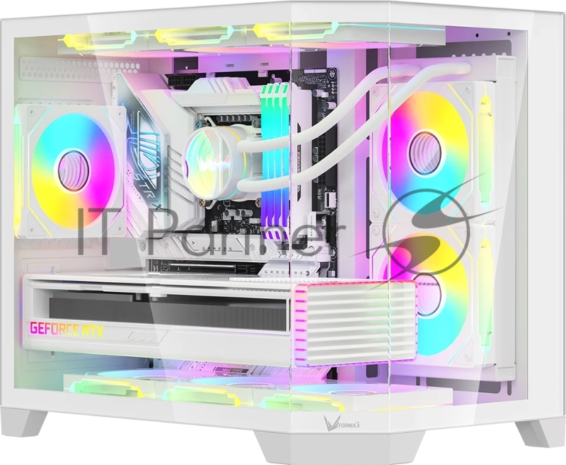 Компьютерный корпус AeroCool / Formula Crystal Z6M Floe белый без БП mATX 4x120mm 2xUSB3.0 audio bott PSU