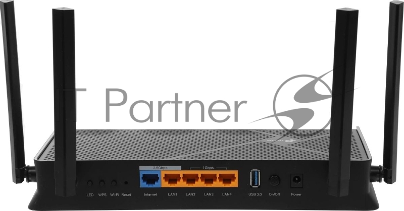 Двухдиапазонный беспроводной маршрутизатор Wi-Fi TP-Link Archer BE230, BE3600, 2.4/5ГГц, 4 LAN, черный