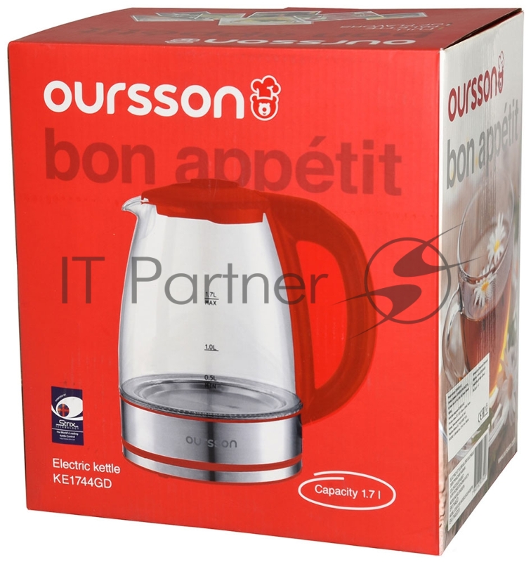 Чайник электрический OURSSON KE1744GD/RD